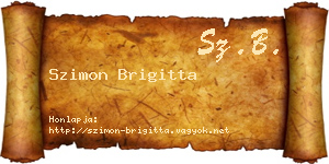 Szimon Brigitta névjegykártya
